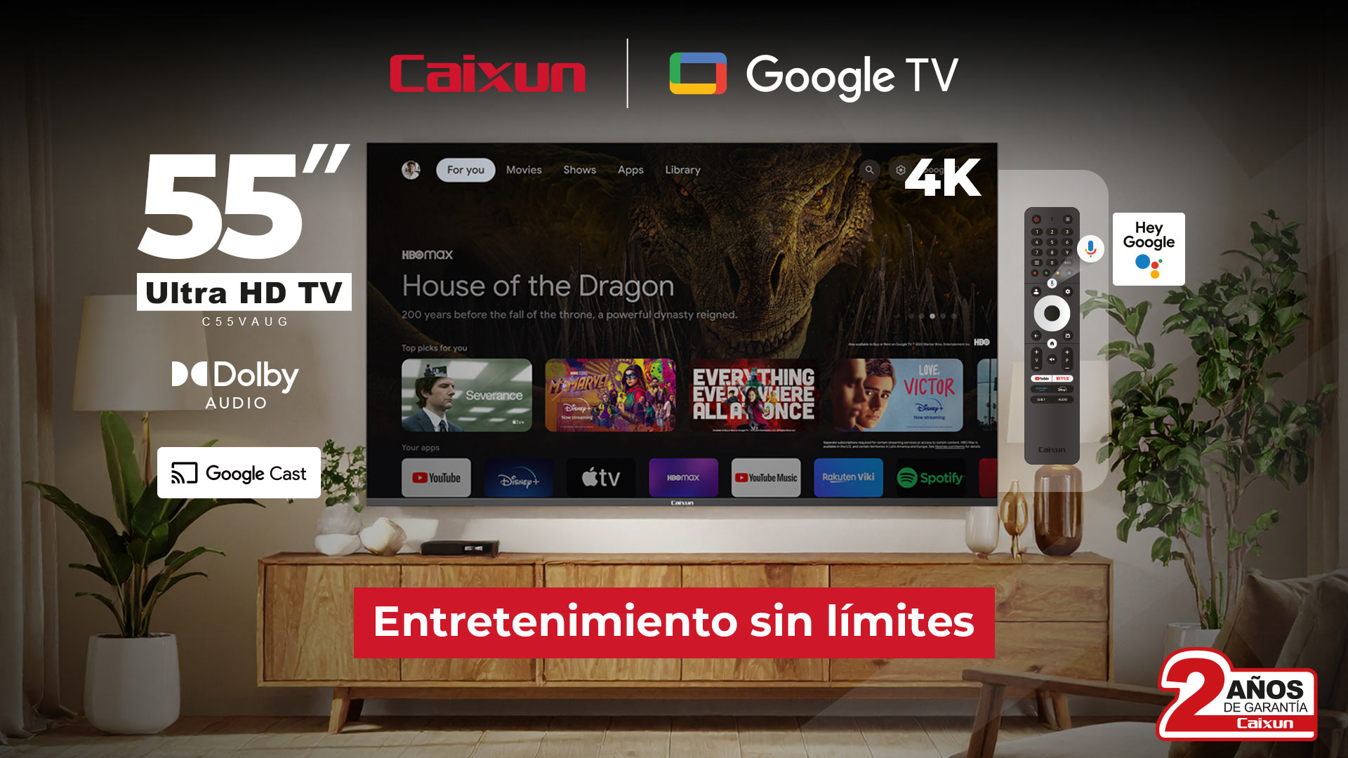 55 tv caixun